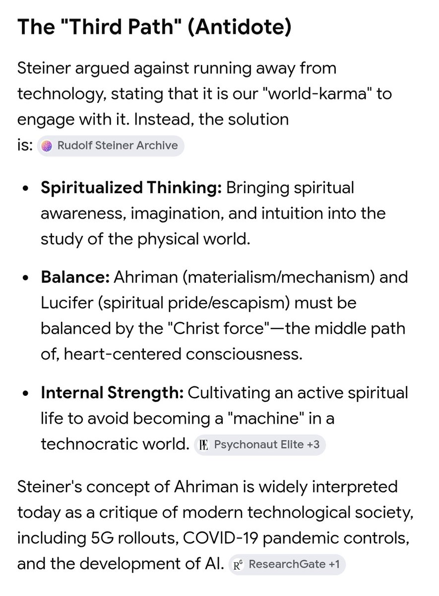 <a href="/ABridgen/">Andrew Bridgen</a> <a href="/paulturner2012/">Dog off the leash.</a> Rudolf Steiner predicted the rise of a dominating, soul destroying, technocratic, transhumanist force, naming it Ahriman. 

He also gave antidotes.
youtube.com/live/worljXAdt…