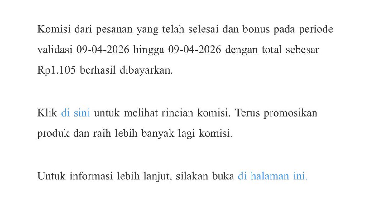 ladyrich888's tweet image. Yeayy!! Semangatin aku dong guys..
Akhirnya pecah telor affiliate ku 1.1 juta.😍
#affiliate