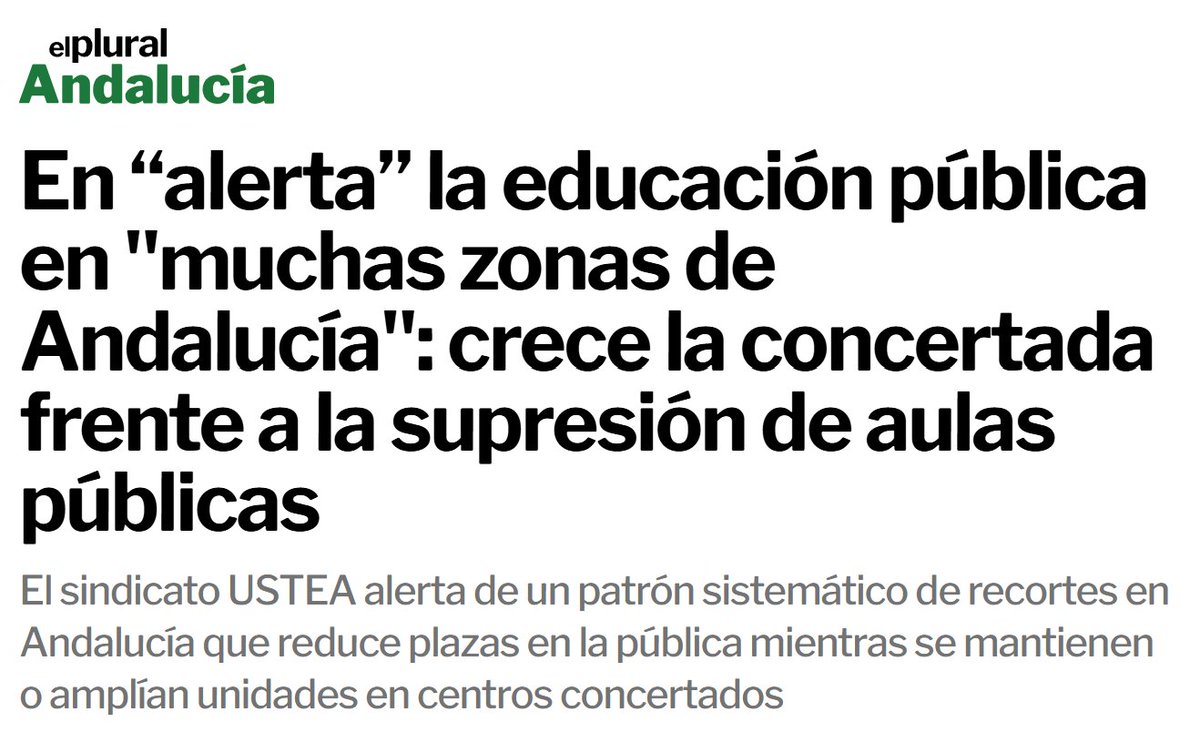 Durante años la caída demográfica se ha cebado con la Educación Pública. Cada aula que se cerraba era un aula pública.