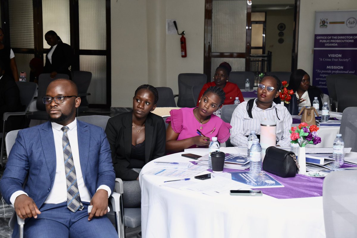 ODPPUGANDA's tweet photo. Day Four of the induction program for newly recruited State Attorneys featured a presentation by Ms. Samali Wakooli, Assistant Director of Public Prosecutions and Head of Gender, Children and Sexual Offences.

The session focused on the effective handling of child-related cases and emerging trends in the prosecution of Sexual and Gender-Based Violence (SGBV), emphasizing a rights-based and victim-centred approach. 

State Attorneys were guided on the principles of juvenile justice, including the best interest of the child, expeditious handling of cases, and the importance of diversion, protection, and rehabilitation. 

The presentation highlighted good prosecutorial practices in SGBV cases, including trauma-informed approaches, protection of victims and witnesses, and the use of child-friendly procedures in court. 

Emerging trends such as online child sexual exploitation were discussed, alongside the need for continuous capacity building and self-care for justice actors handling sensitive cases.
The @ODPPUGANDA remains committed to protecting vulnerable persons and upholding justice.

#ODPPUGANDA  @IDLO @NLinUganda #JusticeForAll #IDLO #KingdomofNetherlands #ODPPUPDATE @odppuganda_