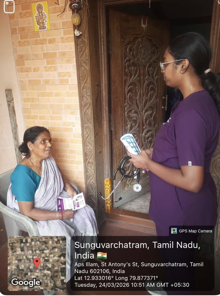 Cardio_scpt's tweet image. The Department of Cardio-Pulmonary sciences SIMATS College of Physiotherapy, successfully conducted a UBA camp Molachur Ward- 7 focusing on Asthma Awareness .The program was led by PG Dr. M V Sivapriya,under the faculty guidance of Dr. Kishore kumar &amp;amp; Dr.praveen kumar #iqac #sdgs