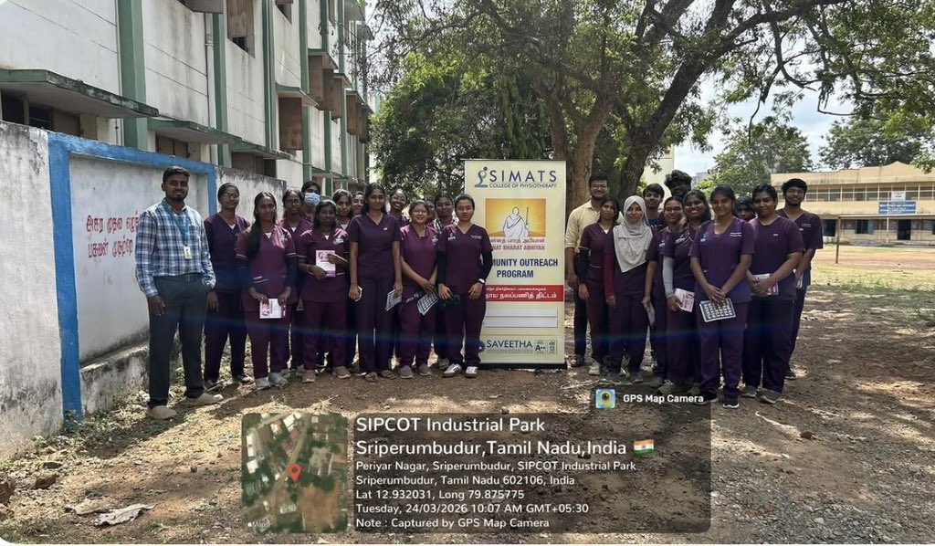 Cardio_scpt's tweet image. The Department of Cardio-Pulmonary sciences SIMATS College of Physiotherapy, successfully conducted a UBA camp Molachur Ward- 7 focusing on Asthma Awareness .The program was led by PG Dr. M V Sivapriya,under the faculty guidance of Dr. Kishore kumar &amp;amp; Dr.praveen kumar #iqac #sdgs