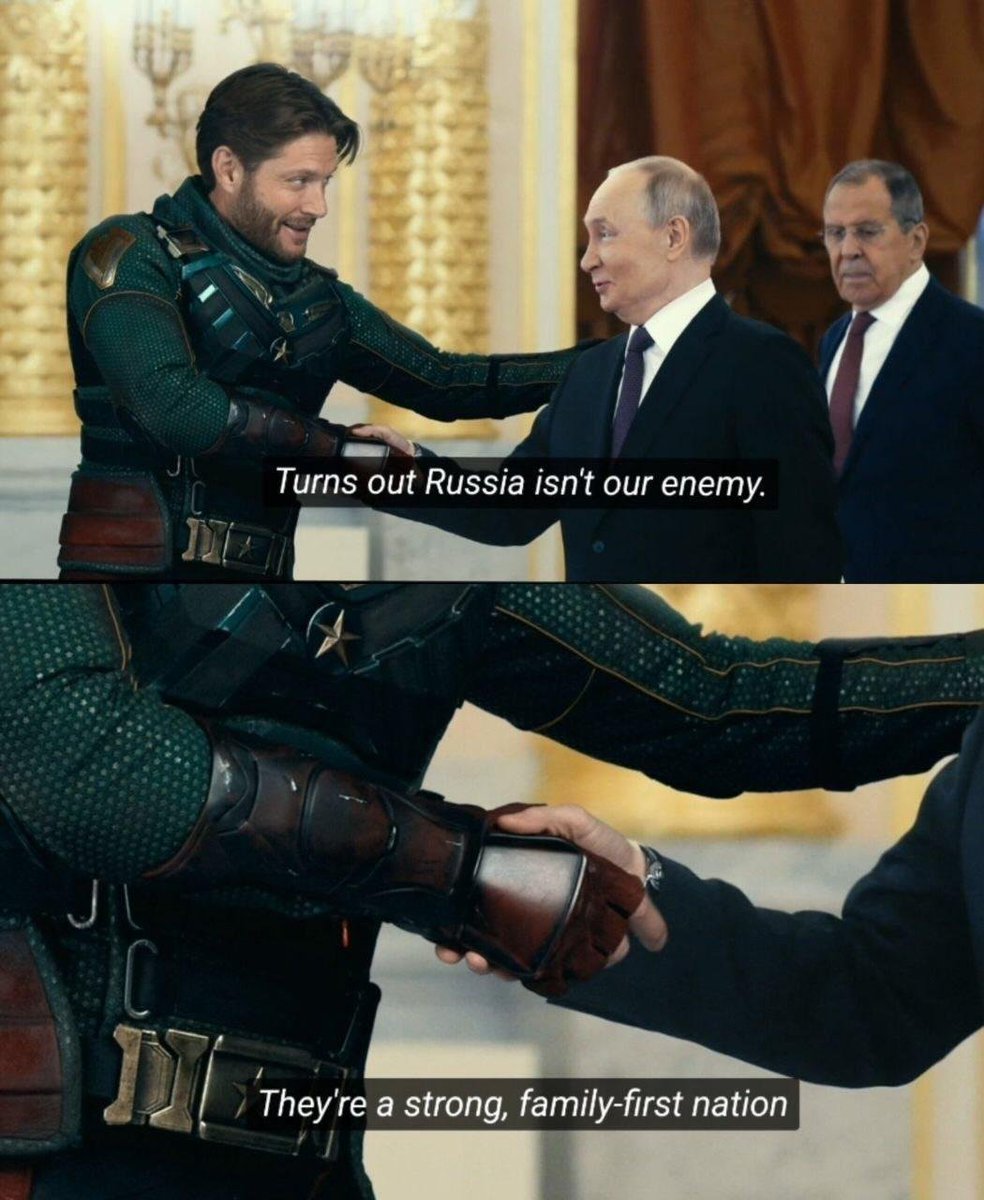 Funny how russian media outlets mass-shared this scene from <a href="/TheBoysTV/">THE BOYS</a>. The biggest self-own of recent years.