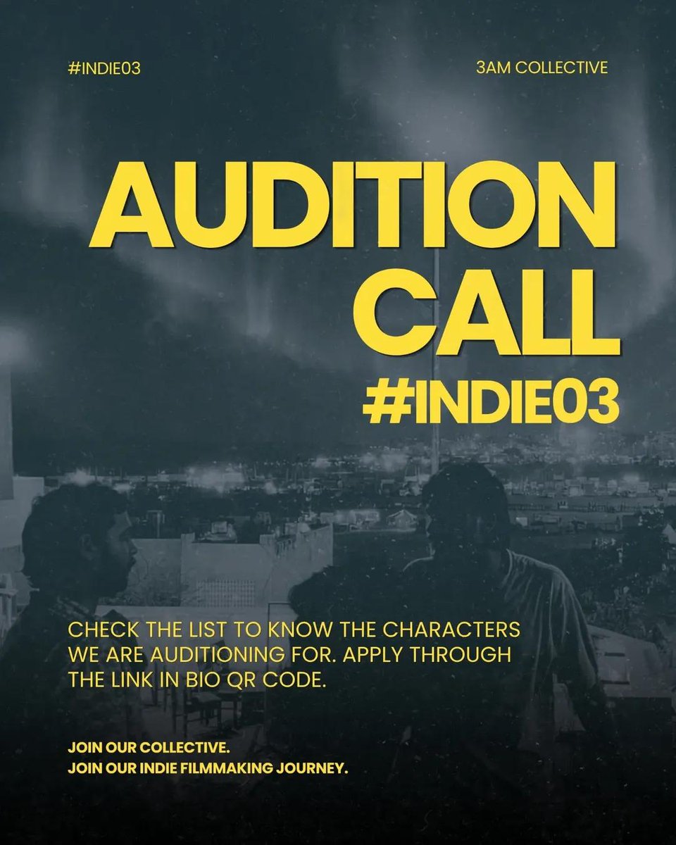 mayirepochu1's tweet image. ஒரு
தகவல்
----
Audition Call For #indie03 
Check the list of characters we are auditioning for. 
Apply through the link in bio or scan the QR code in the last image to access the form

#audition #tamil #independentfilm #3amteacigaz 
2/1