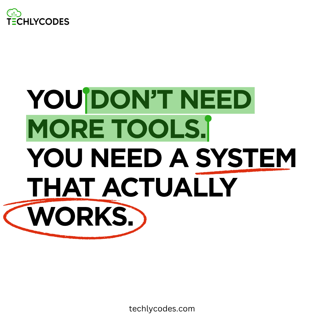 TechlyCodes's tweet photo. Adding another software subscription won't fix a broken process. It just adds to the noise.
We see businesses spending thousands on tools that don't talk to each other, while the real problem goes unsolved.
f you’re rethinking how your system should work: https://t.co/MEgkXLUcPj https://t.co/wUMYM2r4oT