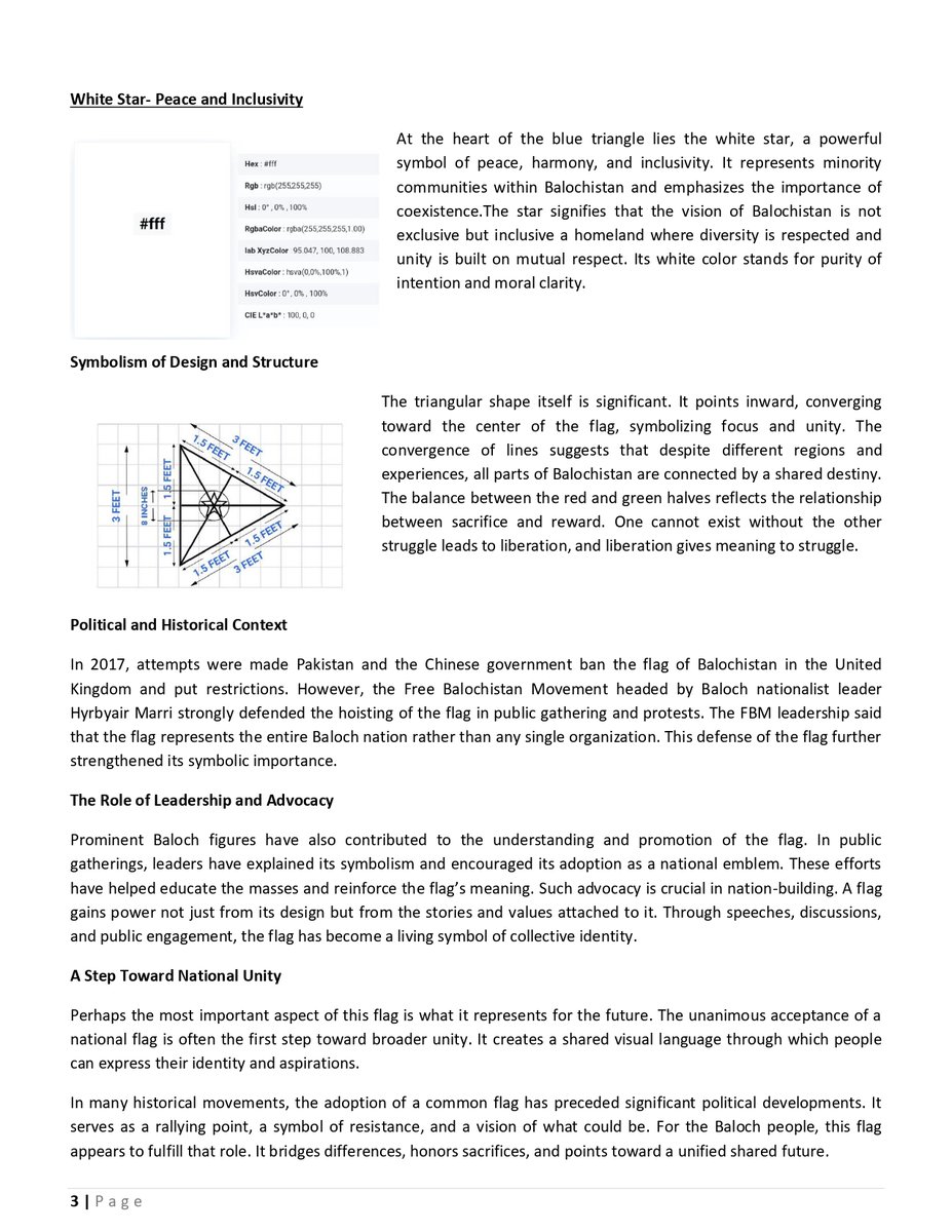 The Flag of Balochistan: A Symbol of Identity, Unity, and Aspiration

By: Mir Yar Baloch
Flags are more than just pieces of cloth; they are living symbols that embody the history, sacrifices, aspirations, and identity of a nation. The flag of united Balochistan, as presented