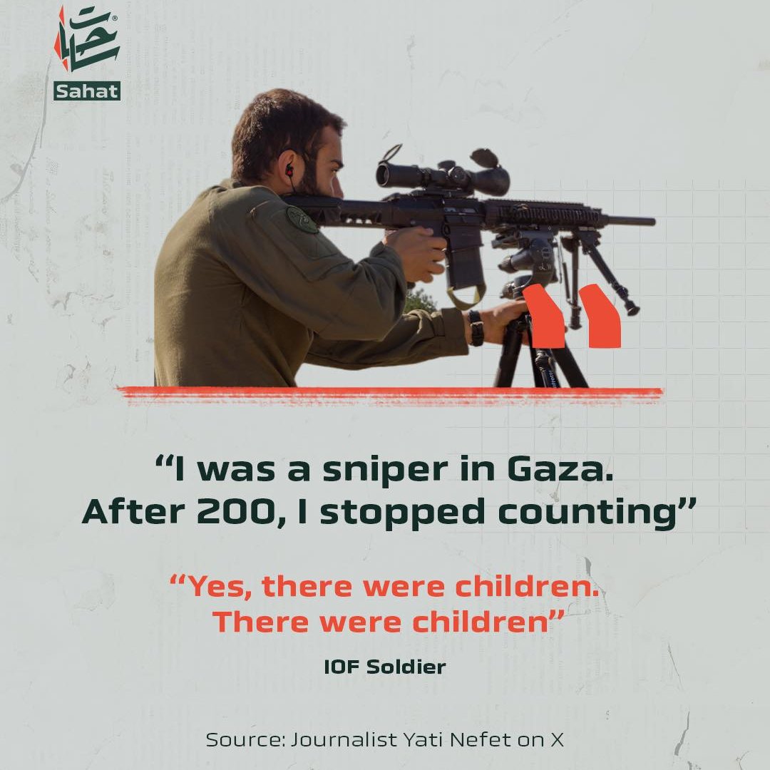 <a href="/almuariza/">Almudena Ariza</a> "Era francotirador en Gaza. Después de [disparar] a 200, dejé de contar"

"Sí, eran niños. Eran niños"