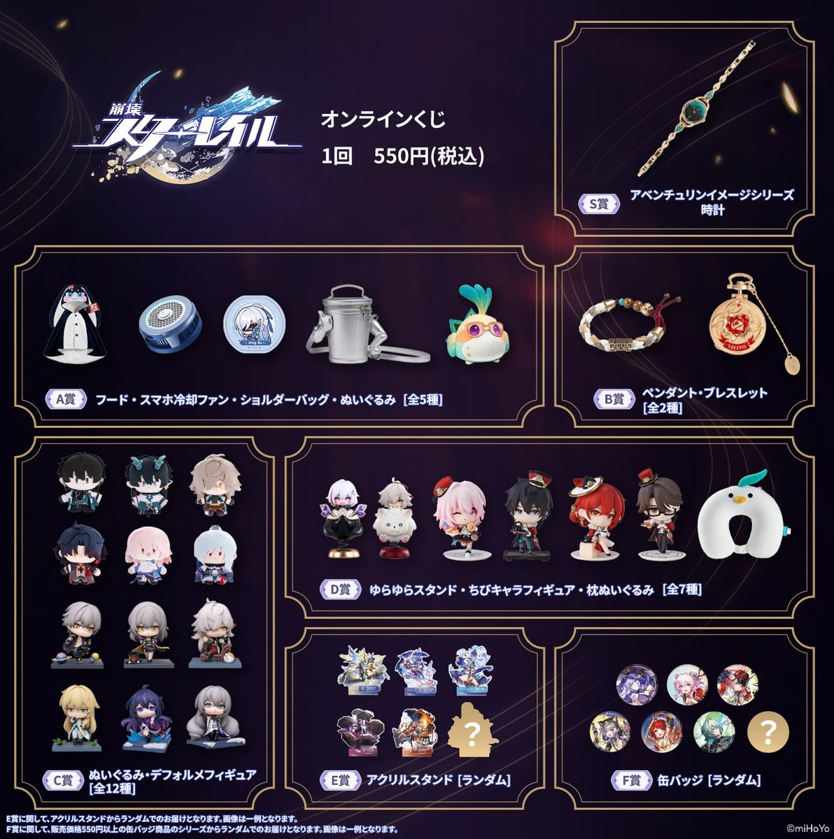 崩壊：スターレイル』オンラインくじが4月23日発売！S賞は