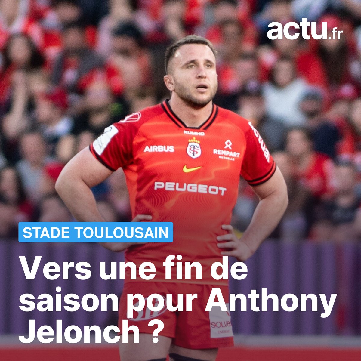 acturugby's tweet image. 🏉 Un coup dur pour Toulouse et Anthony Jelonch ▶️ actu.fr/occitanie/toul…

#Top14 #StadeToulousain #COST #rugby