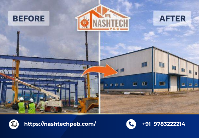 nashtechpeb's tweet image. Before ➡️ After = Business Ready 
We don’t just build… we deliver results.
#BeforeAfter #NashtechPEB #FactorySetup #ConstructionLife #EngineeringIndia #TurnkeyProjects #PEBIndia #SteelStructures #BuildSmart #ConstructionIndia #FastConstruction #SteelBuilding #InfrastructureIndia