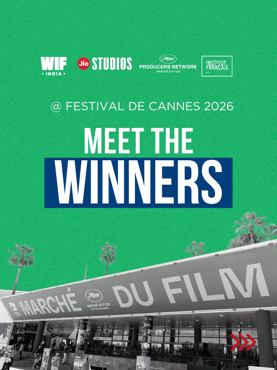 WIFIndia's tweet photo. WIF India is delighted to introduce the selected delegation for the Producers Network at the Marché du Film, taking place during the Cannes Film Festival (13–18 May 2026), supported by Jio Studios. https://t.co/FJd7zRg049