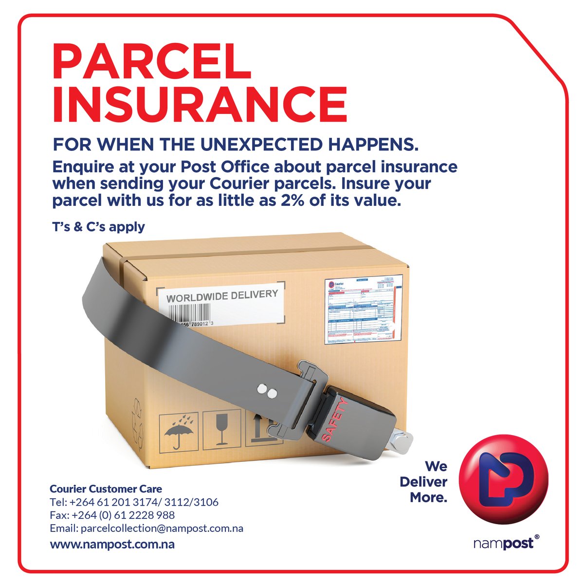 NamPostNamibia's tweet photo. Sending something valuable? PROTECT it every step of the way.

/Thread/ https://t.co/P5Wlb2XVO6