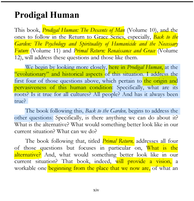 sillymickel's tweet image. *PRODIGAL HUMAN: The Descents of Man* (2016) by Michael Adzema

PREFACE, p. xiv

🧵Click this panel for Thread of complete book

4/ 🧵👇 💡📚💙 #PH #ProdigalHuman #PREFACE📖 #TruthWarriors ❕#anthropology🐵 #psychology ☮️ #devolution🐵 #Patriarchy #Civilization #birth #Primal