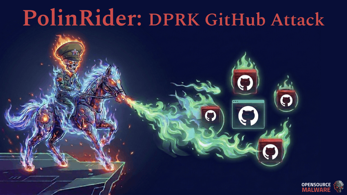 Daily_CyberSec's tweet photo. PolinRider targets 1,900+ GitHub repos using "history-falsification" to hide malware. DPRK's Lazarus Group uses fake job tests to breach developers.

#PolinRider #GitHubSecurity #DPRK #Lazarus #GitHistory #CyberSecurity #SupplyChain
https://t.co/QaXGTyUMRF https://t.co/Dgl2rZeGTz