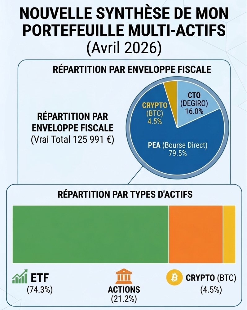 Mon PF atteint un nouvel ATH, en ce moment, ça pousse fort ! 💸

🎯 Objectifs des prochains mois :

➡️ Renforcer la poche crypto pour atteindre 10 % du PF.
➡️ Renforcer la poche CTO pour atteindre, sur le long terme, un équilibre CTO/PEA.