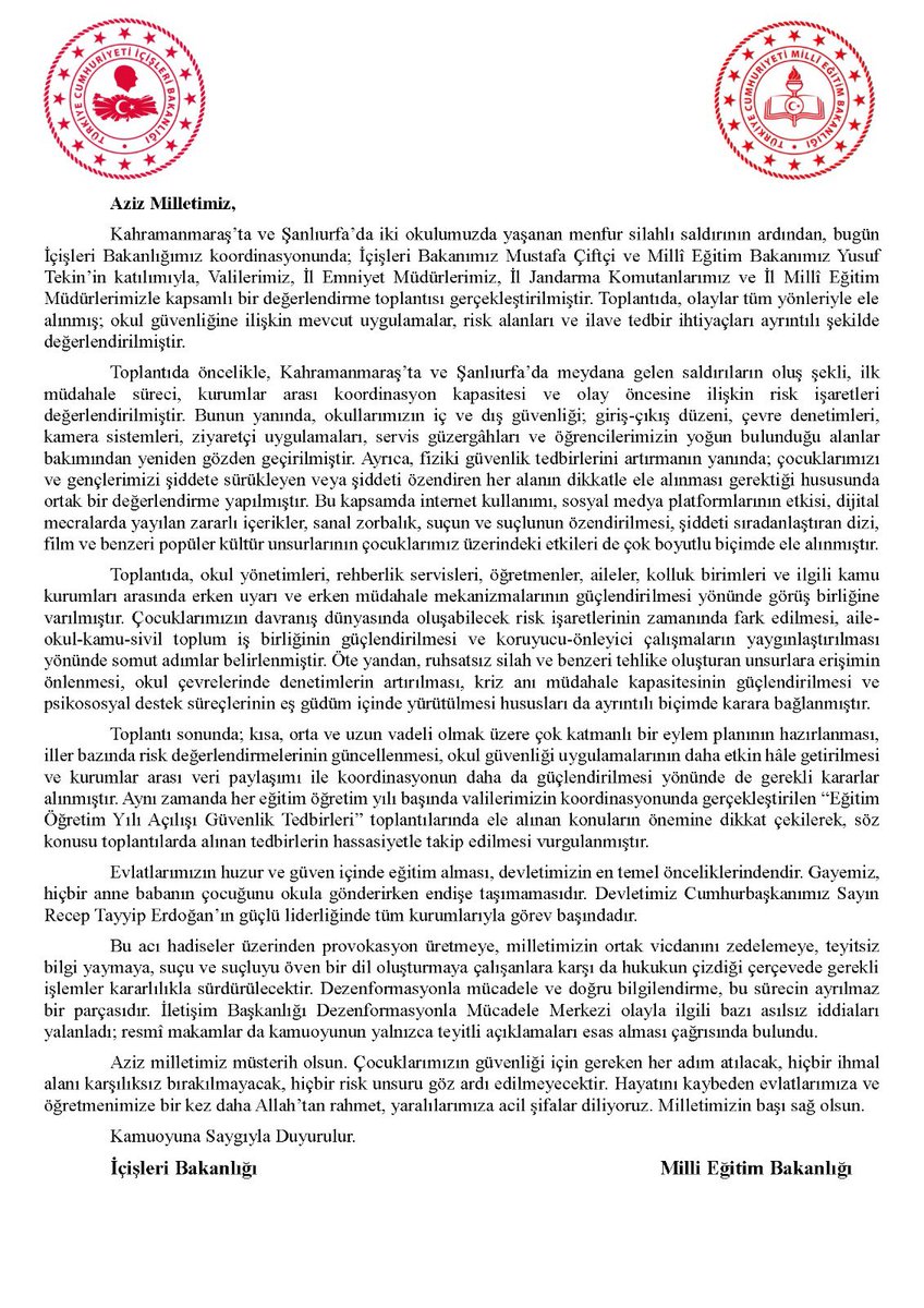 Millî Eğitim Bakanlığı tweet media