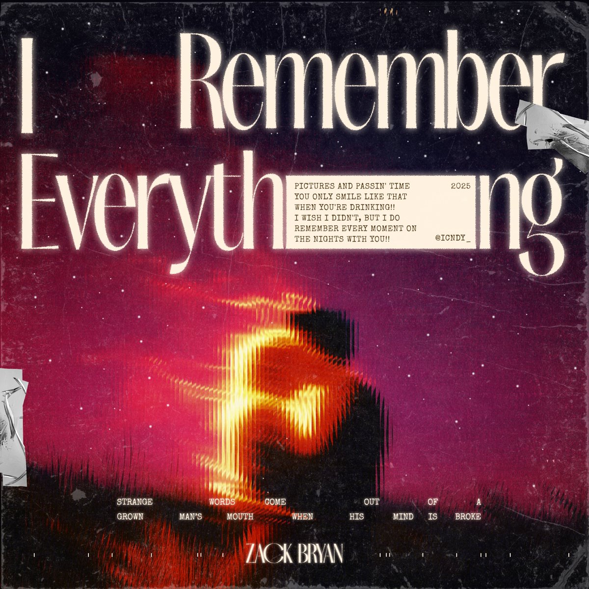 sameeergautam's tweet photo. ♡ Heart log series 04/10
“I remember everything” by @zachlanebryan because nothing really fades, it just changes shape. https://t.co/c3dKg1xMBv