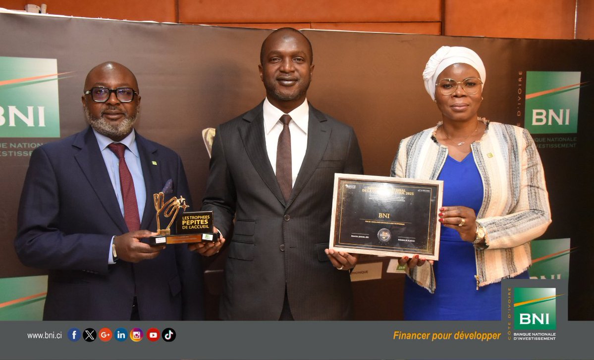 BNI_CI's tweet image. LA BNI CÉLÈBRE SON PRIX DE L’EXCELLENCE EN ÉCOUTE TÉLÉPHONIQUE CLIENT
  #bni #ecoute #client
