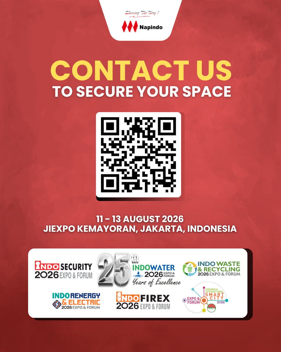 IndoSecurity's tweet photo. Be part of something bigger at Indo Security 2026 Expo &amp; Forum 🔐

This is your perfect opportunity to connect, collaborate, and grow in the security and safety industry. https://t.co/uC7iO00TIE