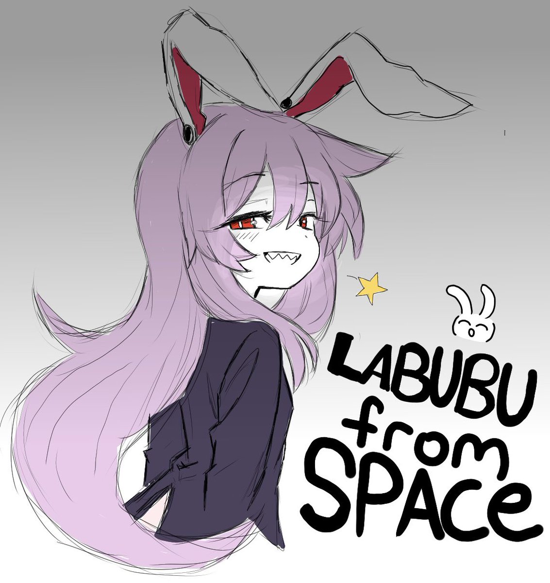 AliceKoneba's tweet photo. What if reisen was a labubu https://t.co/hzWIt7FkGV