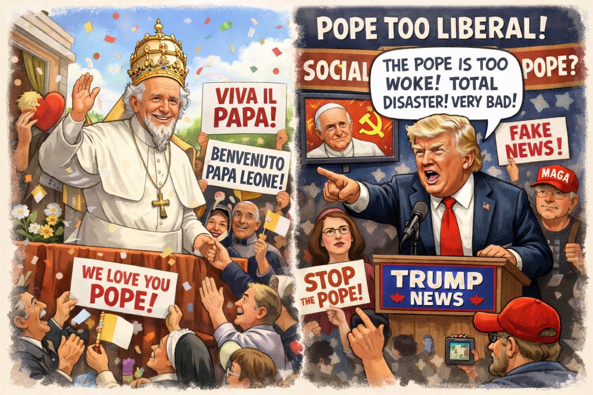 telarentopr's tweet photo. En verdad os digo 🤭q #Trumpito con sus estupideces ha logrado aumentar el número de seguidores del Papa. Según una fuente de entero crédito 🙄tan solo el 12 de abril la cta en ingrés aumentó en 800k seguidores. Así q nada de hijo der 👹 #Trumpo sigue “convirtiendo” gente 😬🫣🤭 https://t.co/Ltnxb6rxZk