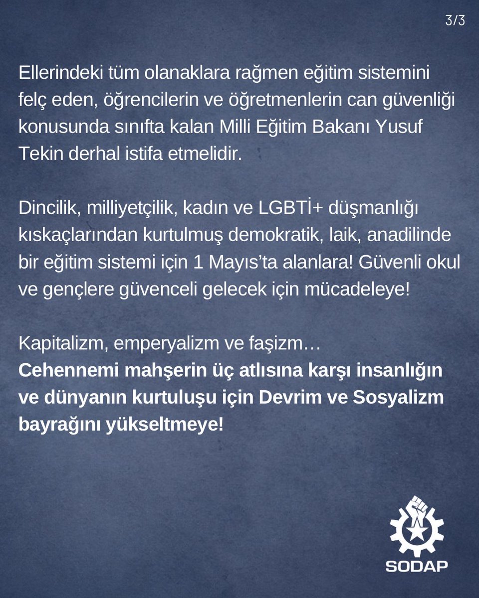 Sosyalist Dayanışma Platformu tweet media