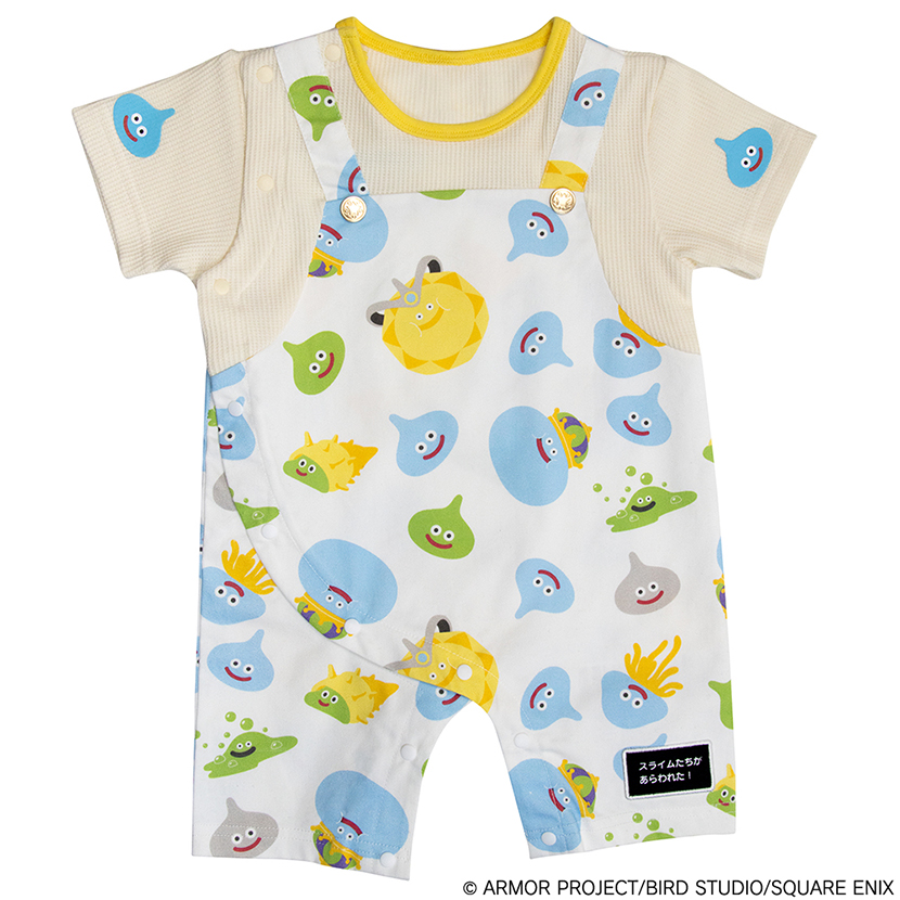 SQEX_eSTORE's tweet image. 「ドラクエベビー＆キッズ」より、サロペット風半袖ロンパースが登場！スライムたちがデザインされたサロペット風デザイン。毎日着せやすい一枚です。「スライムたち」と「スライムぴぴぴ」の2種。#DQ #ドラゴンクエスト
sqex.to/1Hn7w