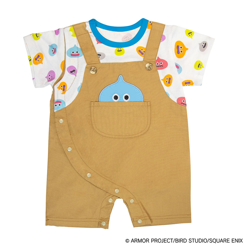 SQEX_eSTORE's tweet image. 「ドラクエベビー＆キッズ」より、サロペット風半袖ロンパースが登場！スライムたちがデザインされたサロペット風デザイン。毎日着せやすい一枚です。「スライムたち」と「スライムぴぴぴ」の2種。#DQ #ドラゴンクエスト
sqex.to/1Hn7w