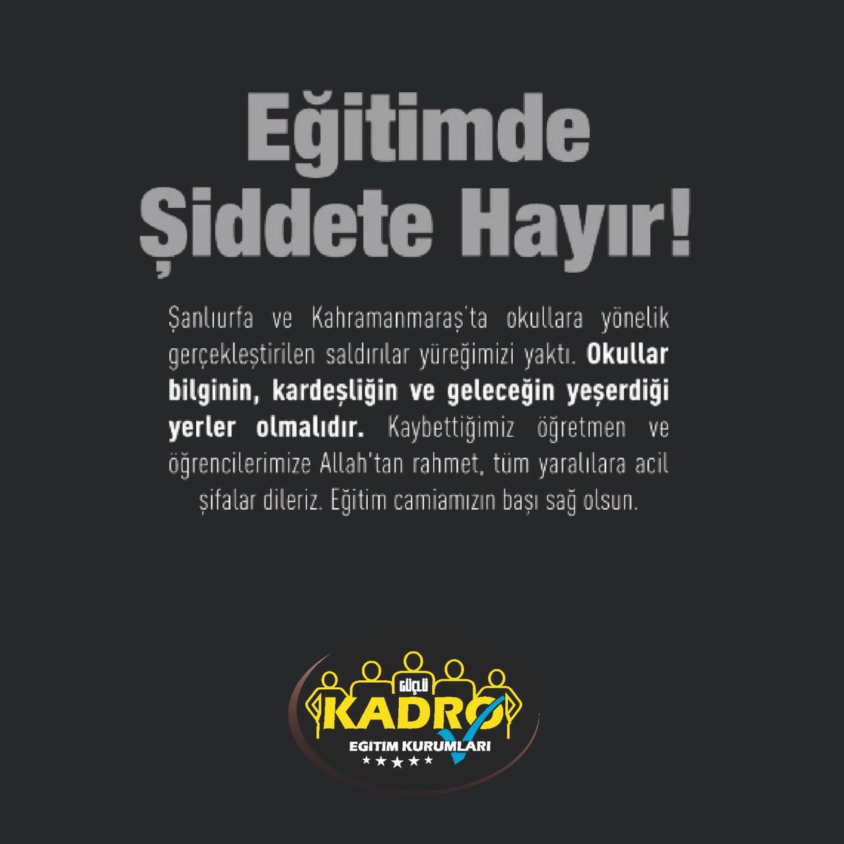MEminERDEM63's tweet photo. Eğitim camiamızın ve milletimizin başı sağ olsun. https://t.co/D0BJkibbYe