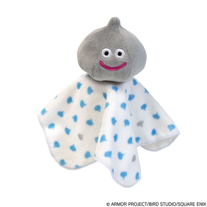 SQEX_eSTORE's tweet image. 「ドラクエベビー＆キッズ」より、にぎにぎべビータオルが登場！ぬいぐるみが付いた、赤ちゃんの手にぴったりのにぎにぎタオル。やわらかくて触り心地がよく、遊びながらタオルとしても使えるのがうれしいポイント。「スライム」と「メタルスライム」の2種。#DQ
sqex.to/kwiDT