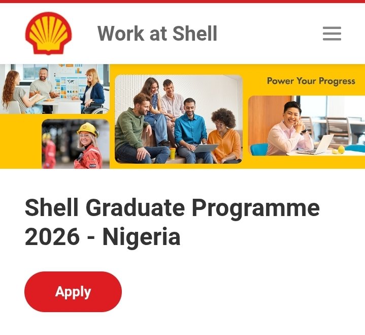 Work at Shell Shell Graduate Programme 2026 - Nigeria (No Age ...
