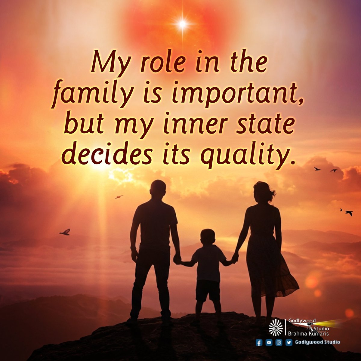 GodlywoodStudio's tweet image. परिवार में मेरी भूमिका महत्वपूर्ण है, लेकिन इसकी गुणवत्ता मेरी आंतरिक स्थिति से निर्धारित होती है।  
#FamilyValues #SelfAwareness #InnerPeace #PersonalGrowth #FamilyFirst #MentalWellbeing #PositiveVibes #SelfCare