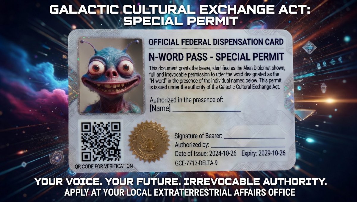 One simple Act. 

Infinite connections.

The Galactic Cultural Exchange Act

Because the universe is way too big to stay strangers.