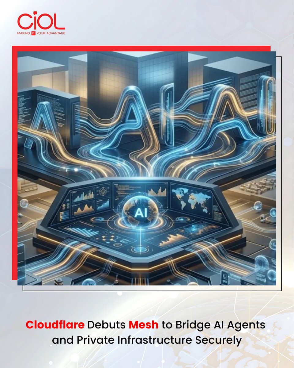 CiOL_News's tweet image. Cloudflare has introduced Mesh, a private networking solution aimed at securing AI agent access to internal systems across multicloud environments, addressing growing enterprise security concerns @Cloudflare 

ciol.com/tech-buzz/clou…

#CIOL #cloudflare #network #security