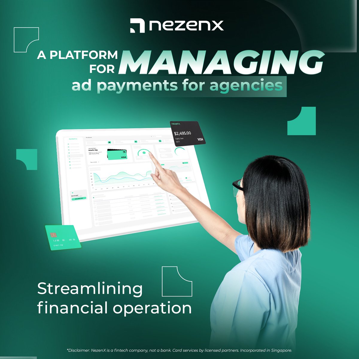 NezenXGlobal's tweet photo. Stop losing time on ad payment chaos.
NezenX helps agencies take control of ad spend — zero platform fees, reliable cross-border payments, full transparency.
👉 https://t.co/2auoeGTEDZ
*Fintech company, not a bank. Card services by licensed partners.
#AdSpend #MediaBuyer #Fintech https://t.co/caOFCNOzpA