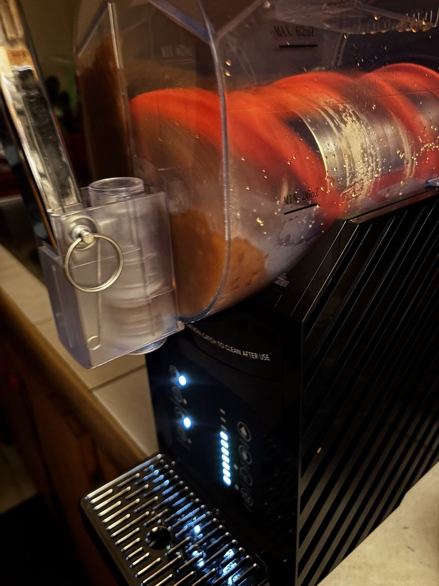 Got home from work and was getting my dinner warmed up. My son told me he was thinking of making a root beer slush. Translation, I made him a root beer slush at 11:30 at night.