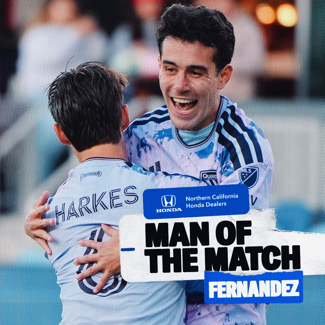 SJEarthquakes's tweet photo. take your pick, it’s Nick ⭐️

Your NorCal Honda Dealers MOTM, @n_fernandez6! ⚡️ https://t.co/aqpGYrL1FS