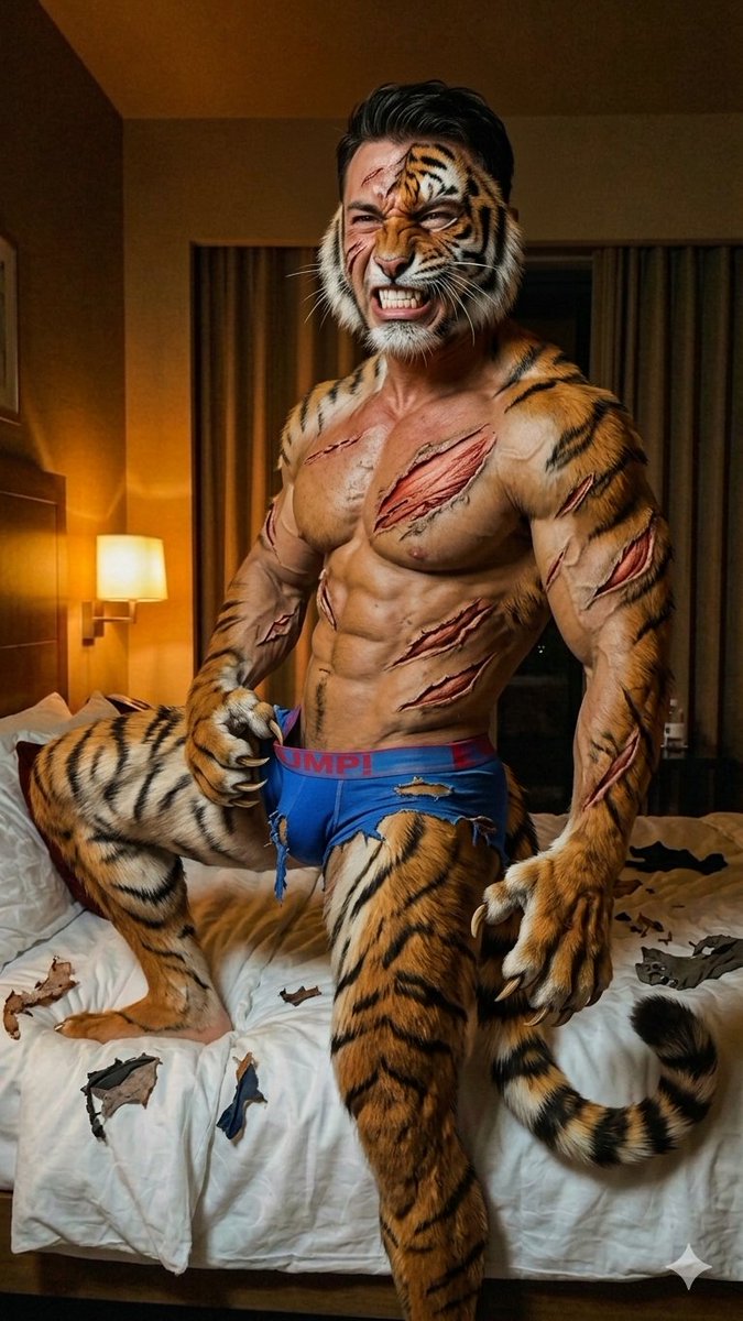 KaosaGaou's tweet image. #GeminiAI #transfur #weretiger
Different stages of TF 🐯
not sequenced though 💦

x.com/i/status/20415…