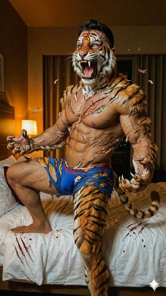 KaosaGaou's tweet image. #GeminiAI #transfur #weretiger
Different stages of TF 🐯
not sequenced though 💦

x.com/i/status/20415…