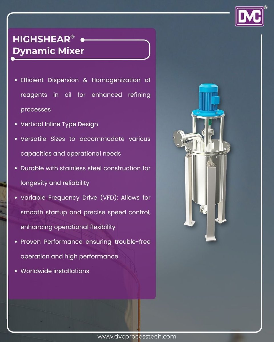 DvcProcess's tweet image. Highshear® Dynamic Mixer: Enhancing Process Efficiency!
To know more about this refer - linkedin.com/feed/update/ur…

#ProcessEngineering #HighShearMixer #ManufacturingExcellence #SmartEngineering #DVCProcessTech