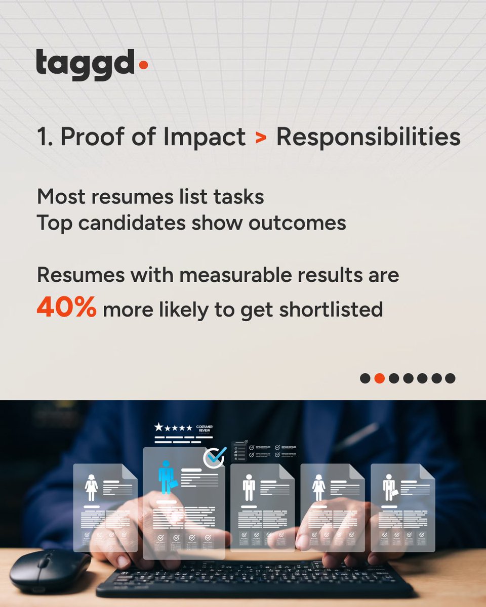_taggd's tweet image. Your resume isn't getting rejected.
It's getting ignored in seconds.

If your profile isn't working, it's not always your experience.
It's how it's being interpreted.

#Careers #JobSearch #ResumeTips
#HiringTrends #FutureOfWork #CareerGrowth