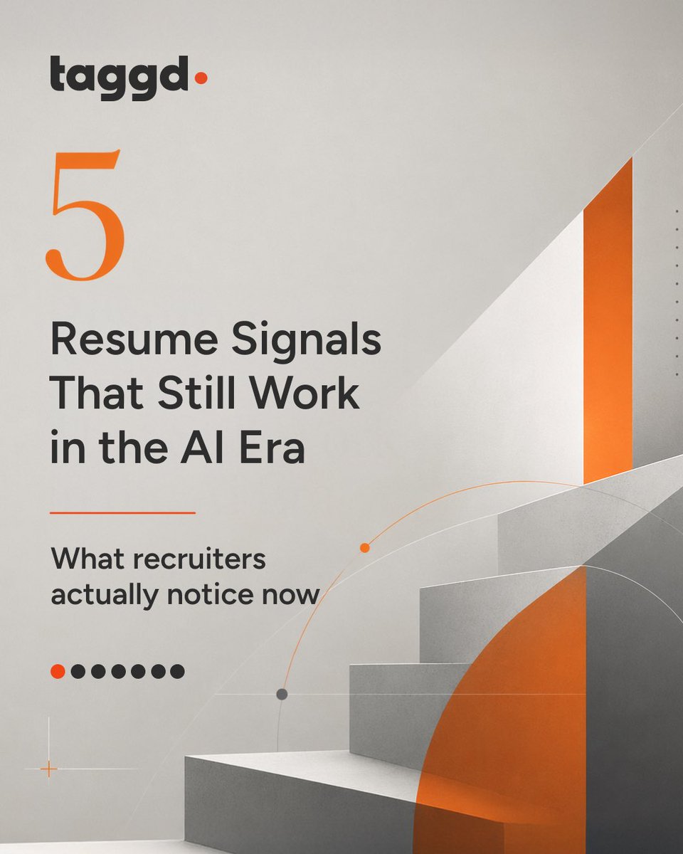 _taggd's tweet image. Your resume isn't getting rejected.
It's getting ignored in seconds.

If your profile isn't working, it's not always your experience.
It's how it's being interpreted.

#Careers #JobSearch #ResumeTips
#HiringTrends #FutureOfWork #CareerGrowth