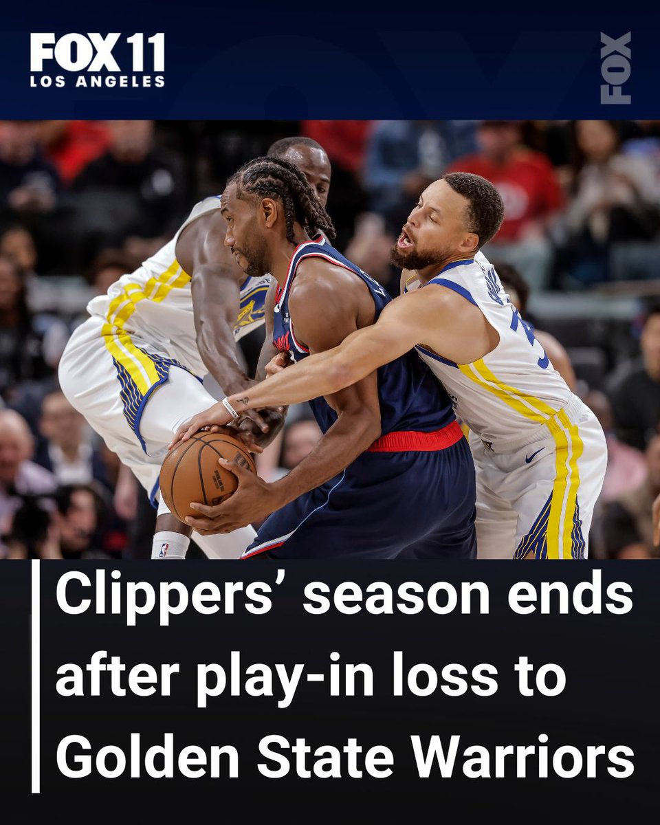 FOXLA's tweet image. #Clippers season ends after play-in loss to Golden State Warriors foxla.com/tag/sports