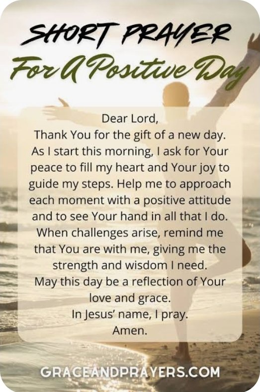 Hello everyone, I hope you are well.  Here is today's prayer.  Have a great day/night, wherever you are, stay safe and take care. 💛