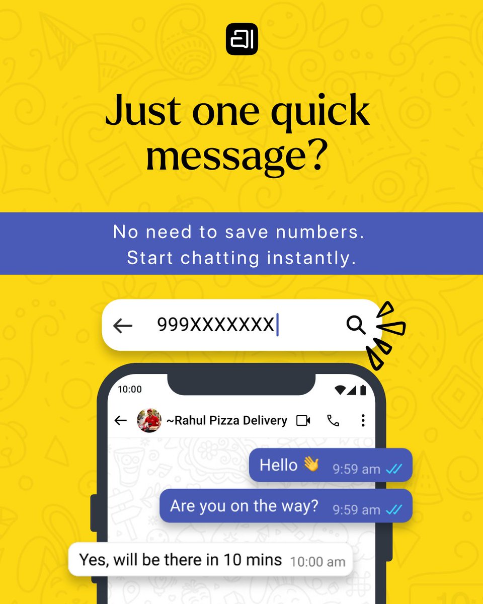 Arattai's tweet image. Why save a contact forever just to text once?
Start a chat with any number instantly without adding them to your contacts. 

help.arattai.in/portal/en/kb/a…

#ChatWithoutSavingNumber #StayConnected #Arattai