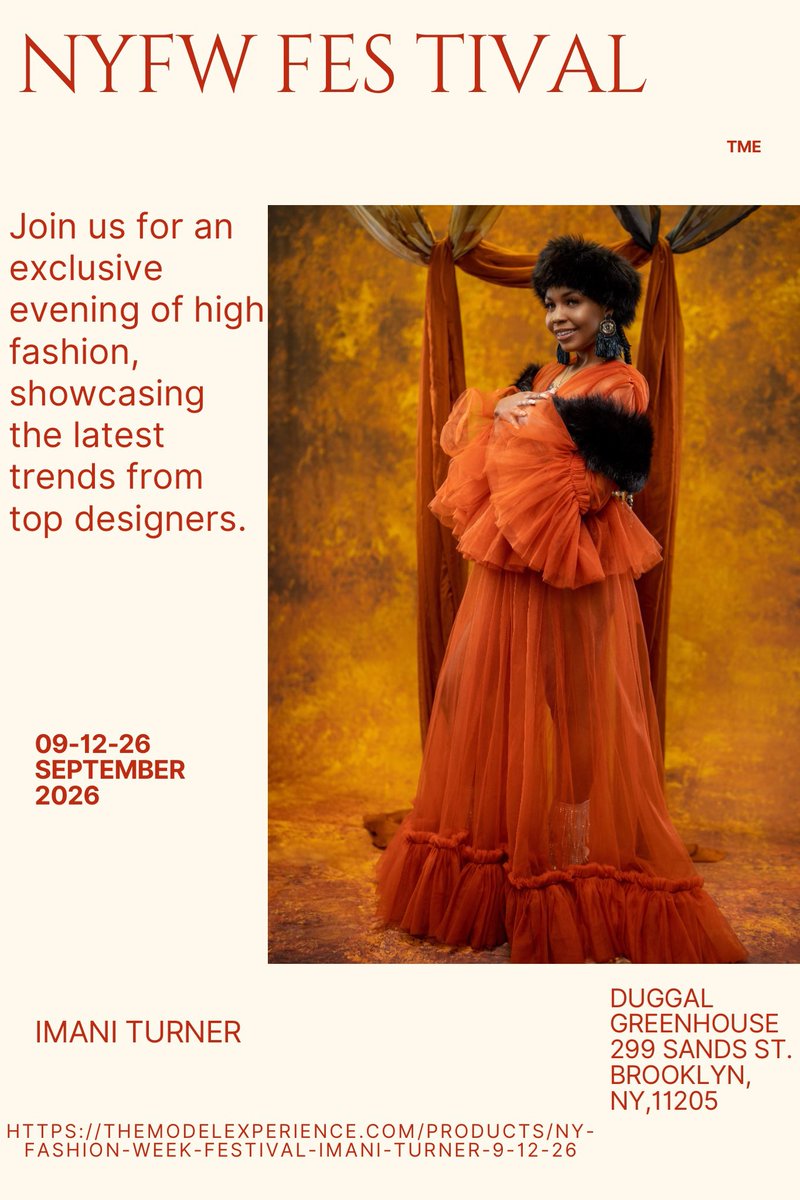 Imani_Nichelle's tweet image. themodelexperience.com/products/ny-fa…. #ticketsforsale #nyfw #currentevents