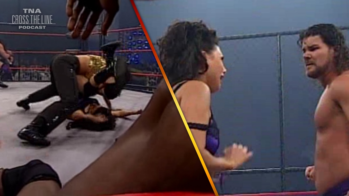 CrossTheLineTNA's tweet image. Sharmell pins @Radiant_Rain to win the Mixed Tag Team Match at #Lockdown 2008... and @RealRobertRoode is not happy with Payton Banks and leaves her in the ring!

Listen or watch along with us!

#TNAWrestling #TNAiMPACT #Wrestling