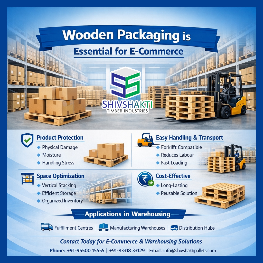 shivshakti_ti's tweet image. The rapid growth of e-commerce and warehousing in India has increased the demand for efficient, durable, and cost-effective packaging solutions. 

Explore Our Products: shivshaktipallets.com
Learn More About Us: shivshaktitimber.com
 
#WoodenPallets #ISPM15 #EPAL #GMA #India