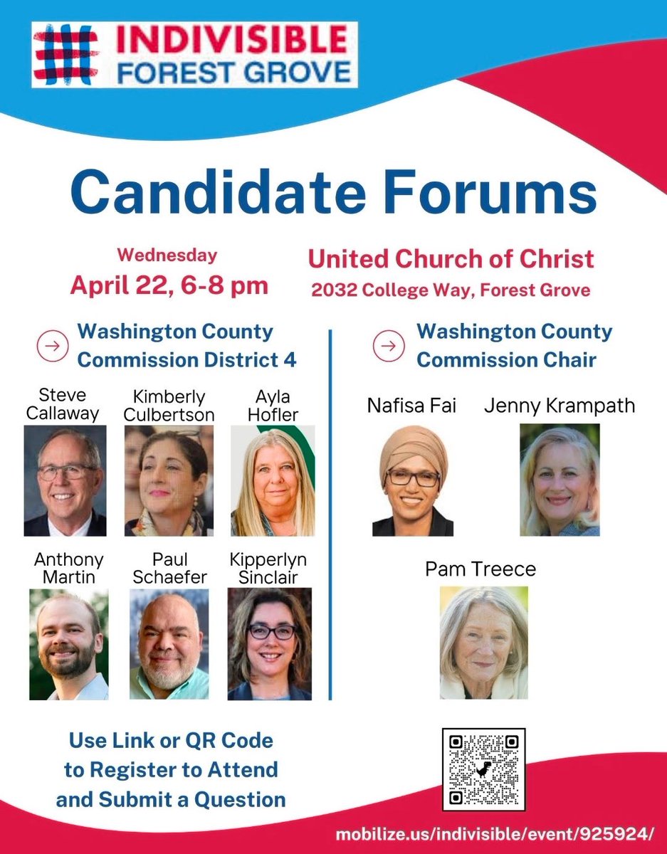 SteveCallaway2's tweet photo. Tonight was the forum for state rep and senate. Next week is County Commission races. Please come! https://t.co/LDzA2165mf