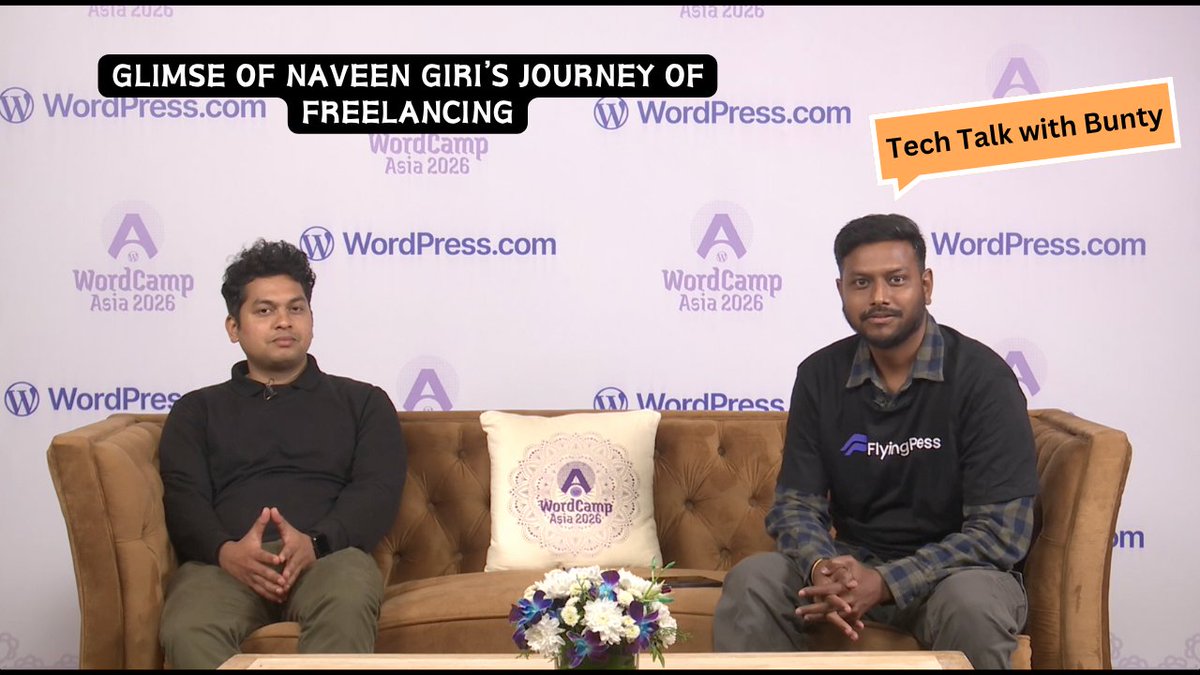 BuntyWP's tweet image. WordPress people,

Glimpse of Tech Talk with @1naveengiri where we discussed about his freelance journey.  

Checkout the video: youtu.be/u--_9Qo2c7w

Stay tuned for the full podcast.

#wordpress